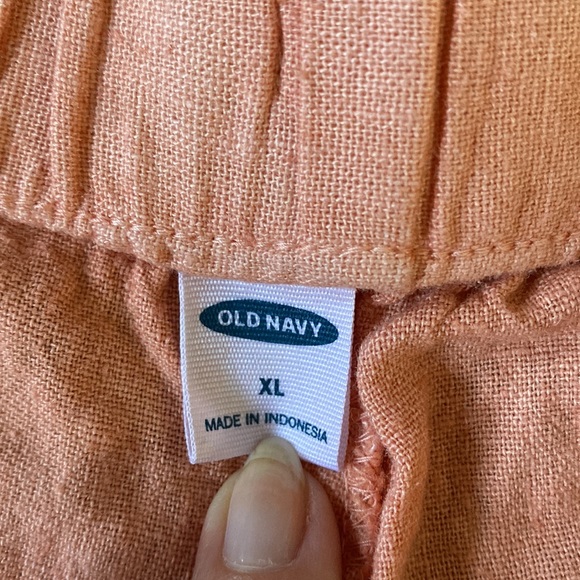 Old Navy Raspberry Dip-dye Linen Blend Shorts Size XL - Picture 3 of 6